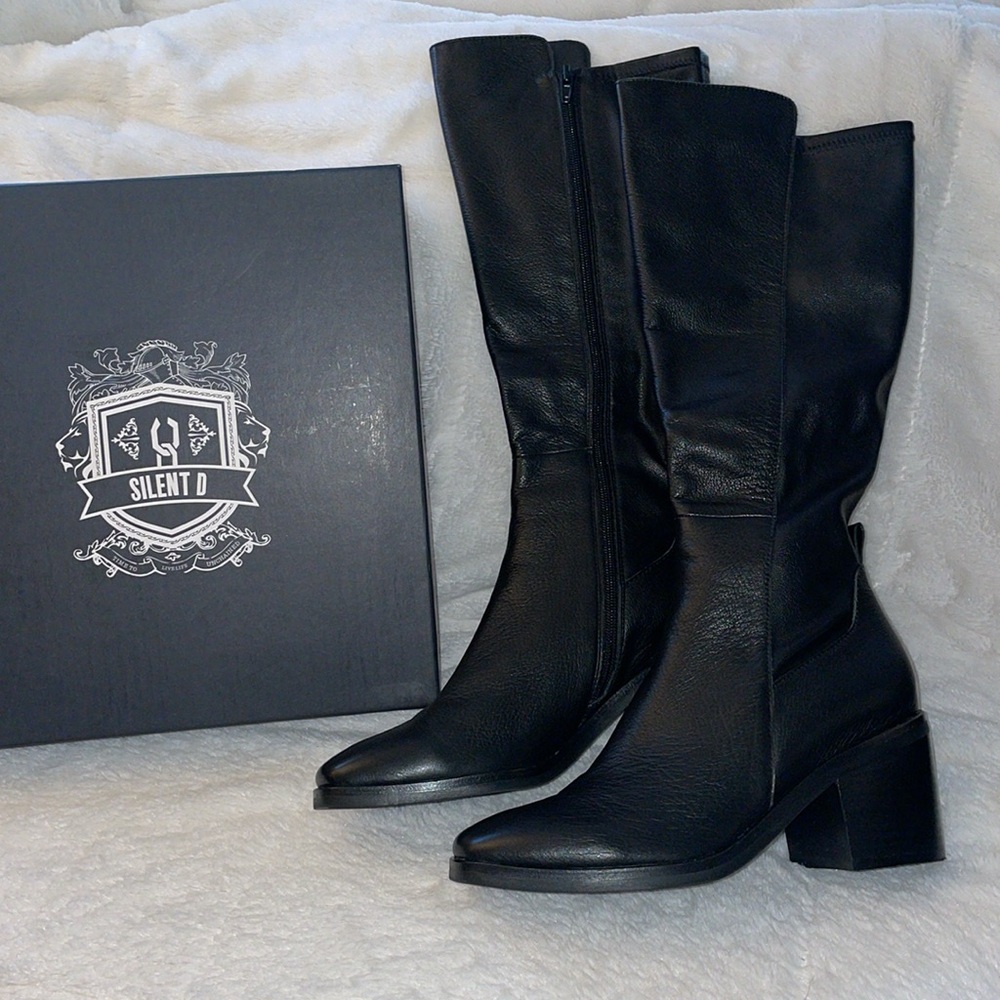 NWT Anthropologie SILENT D NEEM Black Leather Boot - Picture 8 of 14